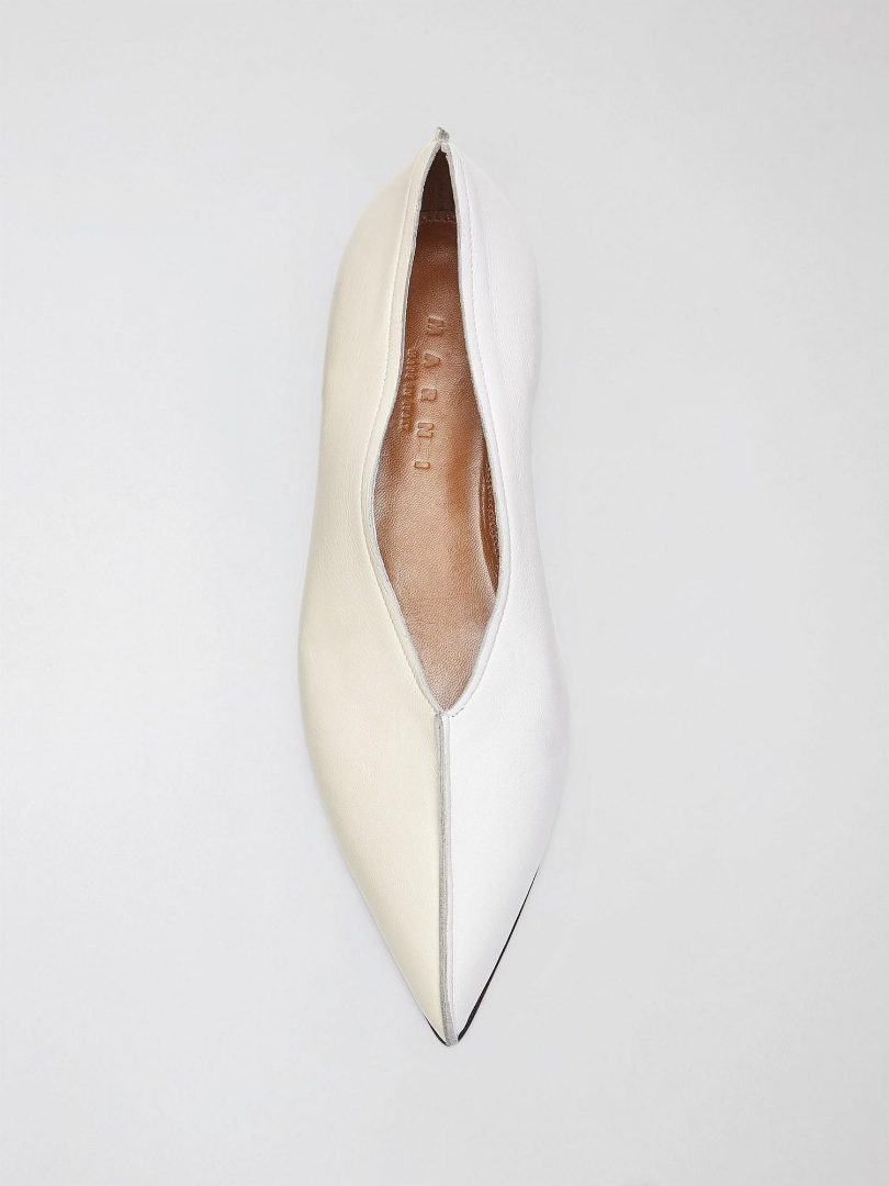 Marni Pointed Toe Ballerina Shoe