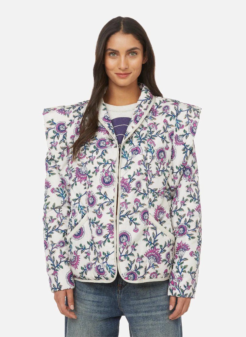 5 ISABEL MARANT Down jacket with floral detail