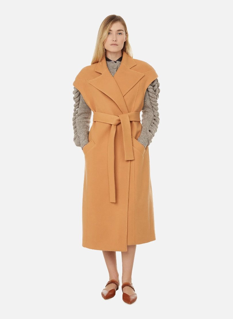 6 LIYA Sleeveless wool-blend coat