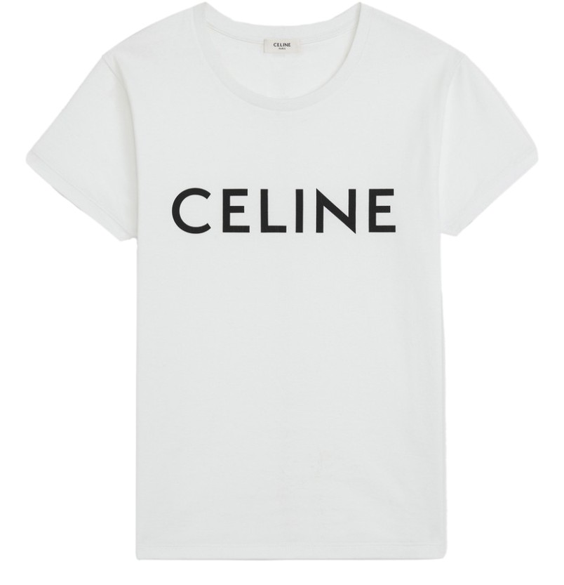 Celine T-Shirt In Cotton Ecru