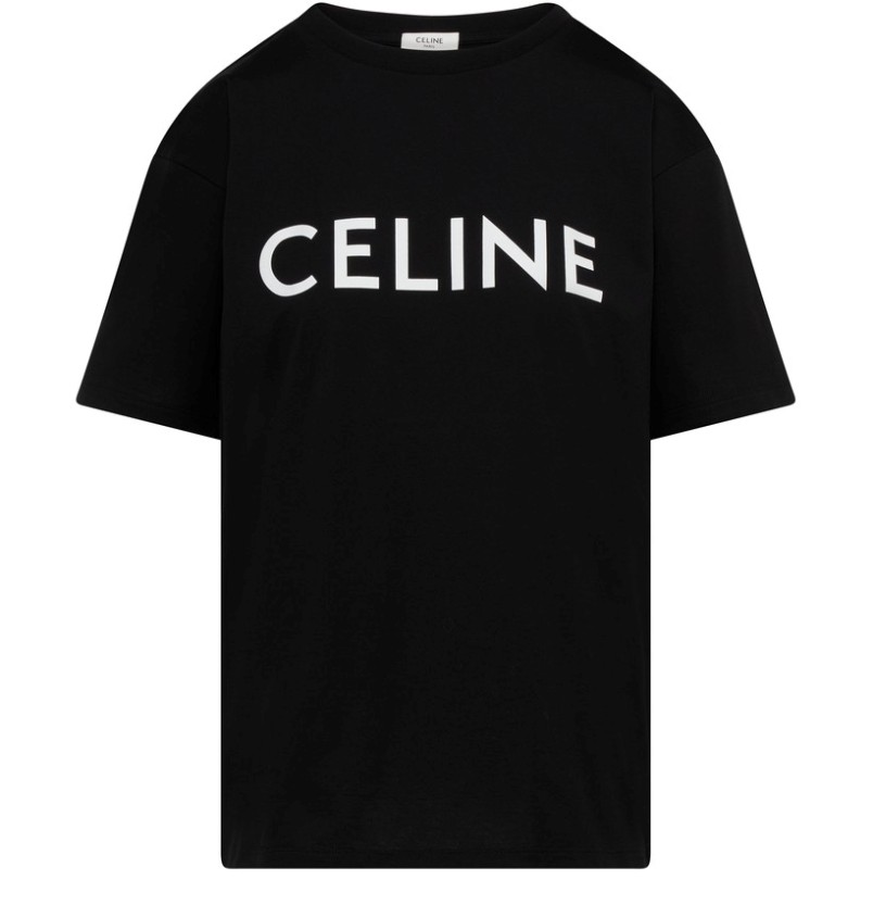 Celine T-Shirt In Cotton black