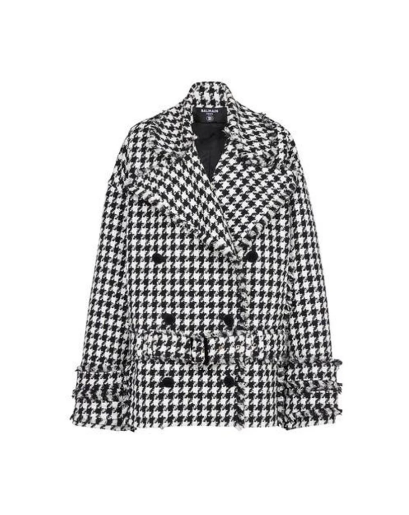 13 Balmain Tweed caban coat