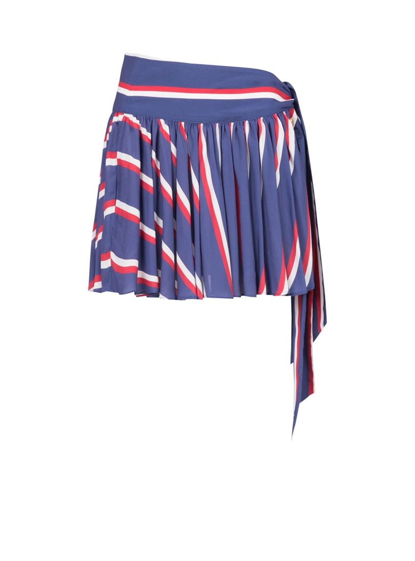 3 Balmain Striped pleated skirt